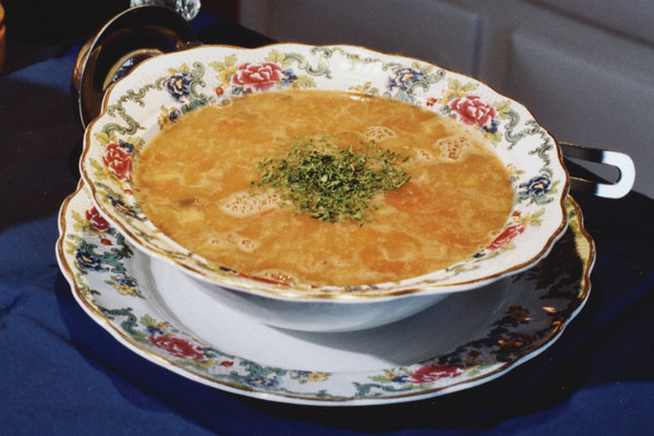 Golden Goose Soup with Pearl Barley
